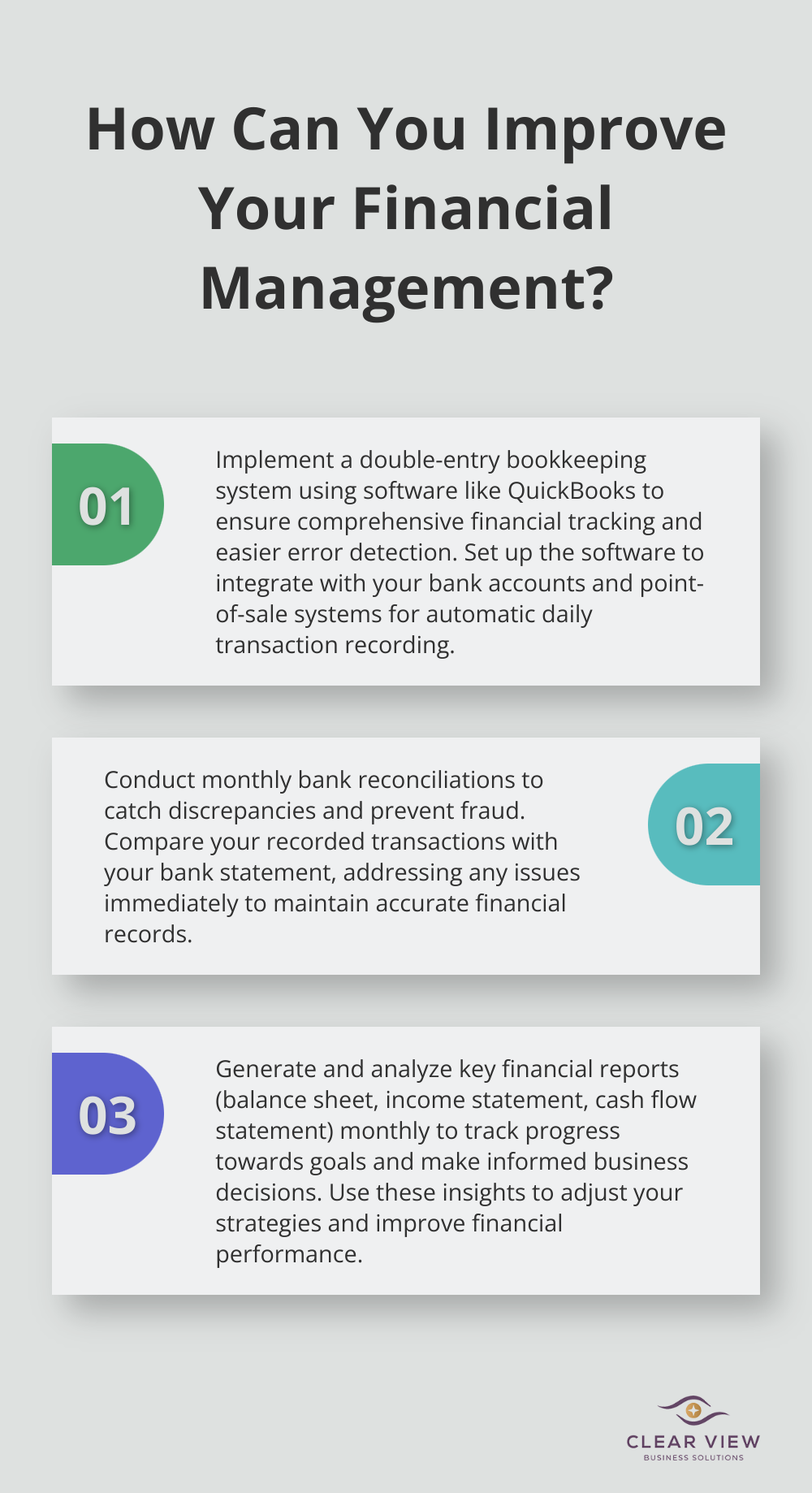 Infographic: How Can You Improve Your Financial Management? - how to bookkeeping basics